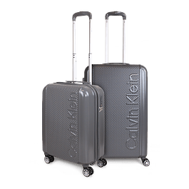 Pack 2 maletas Rome S cabina 10kg + mediana 18kg gris oscuro Calvin Klein
