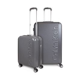 Pack 2 maletas Rome S de cabina 10kg + grande 23kg gris oscuro Calvin Klein