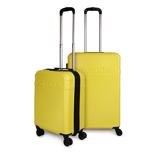 Pack 2 maletas Expression S cabina 10kg + mediana 18kg amarilla Calvin Klein