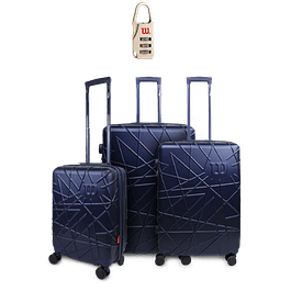 Set 3 maletas East Coast azul S+M+L Wilson