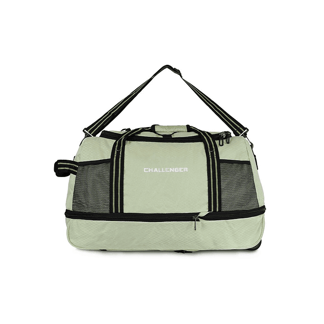 Bolso tipo Mochila con ruedas + Candado Challenger verde