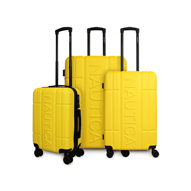 Set de 3 maletas Amsterdam S+M+L amarillas 