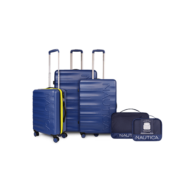 Set 3 Maletas Ibiza S+M+L azul + Organizador azul Nautica