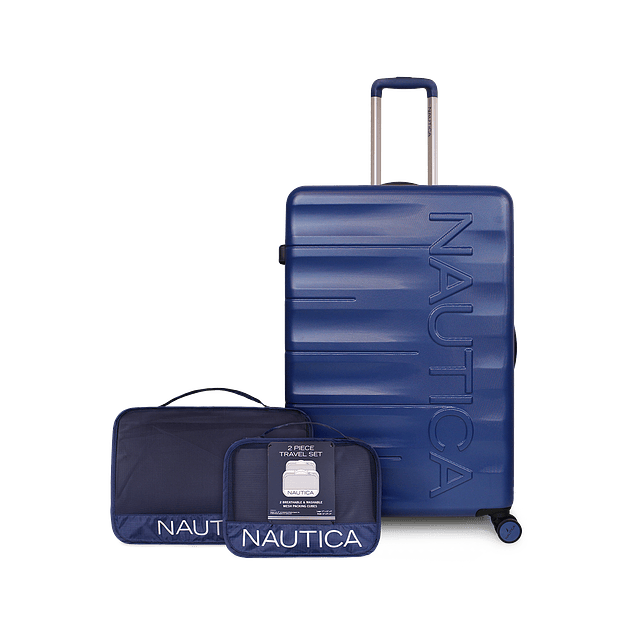 Pack Maleta grande Ibiza 23kg azul + Organizador Nautica