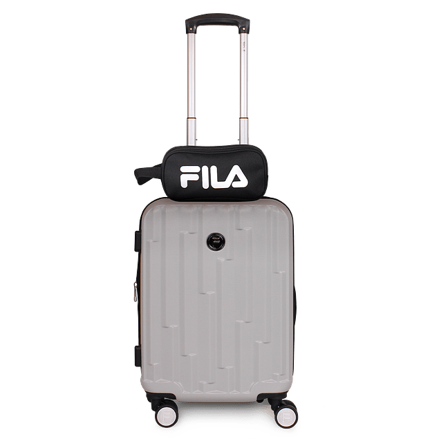 Pack Maleta cabina con usb Flip gris 10kg + Neceser Spark Fila