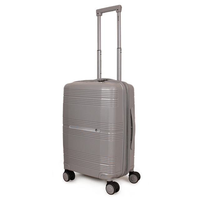 Pack Maleta cabina con usb Chic gris 10K + Estuche Spark silver