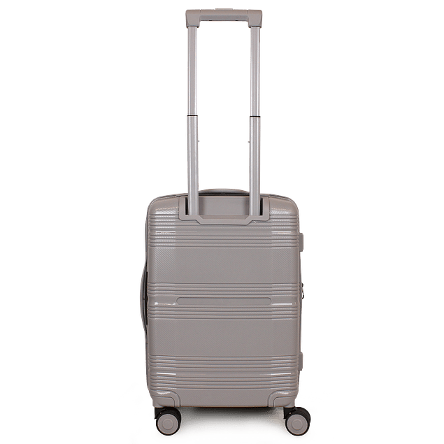 Pack Maleta cabina con usb Chic gris 10K + Estuche Spark silver