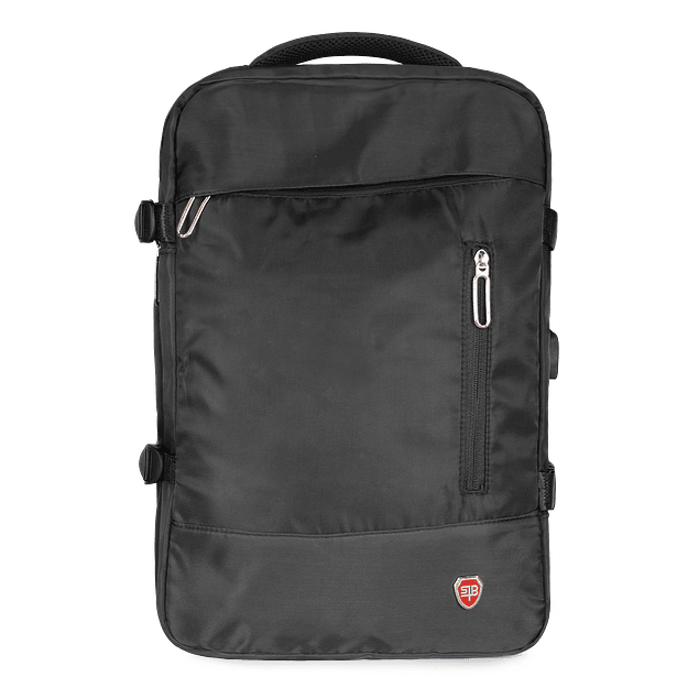 Mochila de viaje Viral negra con usb Swiss Bag