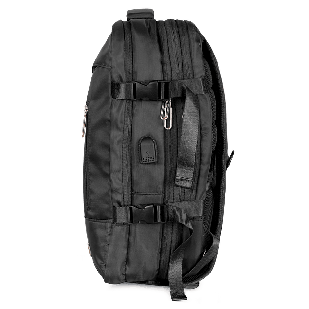 Mochila de viaje Viral negra con usb Swiss Bag