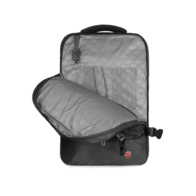 Mochila de viaje Viral negra con usb Swiss Bag