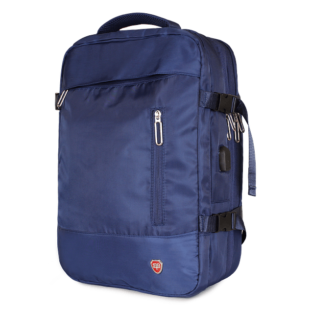 Mochila Viral azul con usb Swiss Bag
