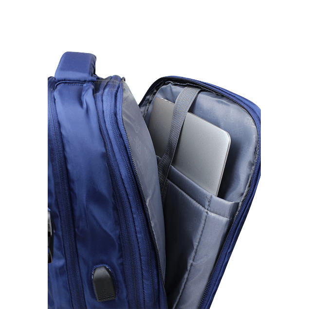 Mochila Viral azul con usb Swiss Bag