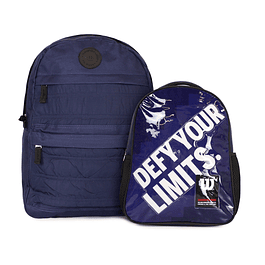 Pack 2 mochilas Wilson Kansas + Logan azul