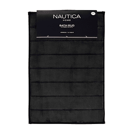 Alfombra de baño Nautica 40x60cm coralina ultra suave negro