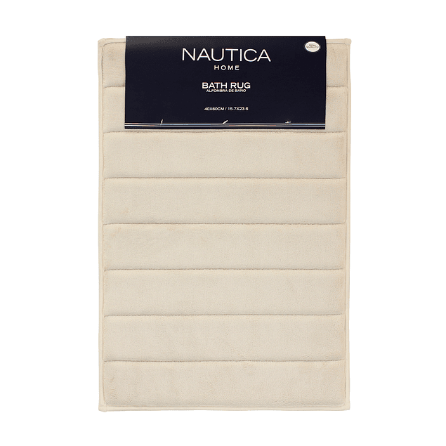 Alfombra de baño Nautica 40x60cm coralina ultra suave marfil