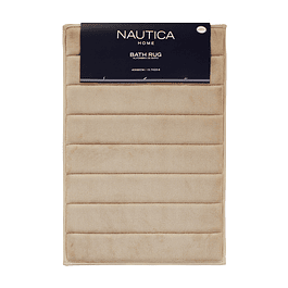 Alfombra de baño Nautica 40x60cm coralina ultra suave beige