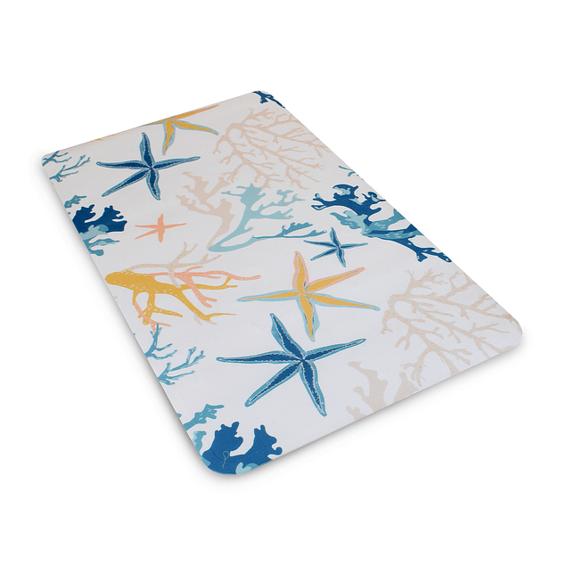 Alfombra de baño Nautica PVC antideslizante 39x69cm corales de mar