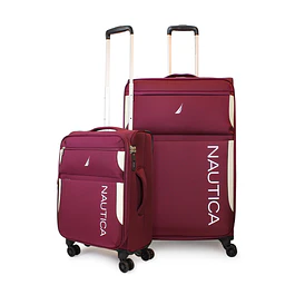 Pack 2 maletas blanda de tela S+L Nautica Marbella 10k y 23k burdeo