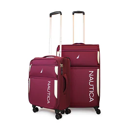 Pack 2 maletas blanda de tela S+M Nautica Marbella 10k y 20k burdeo