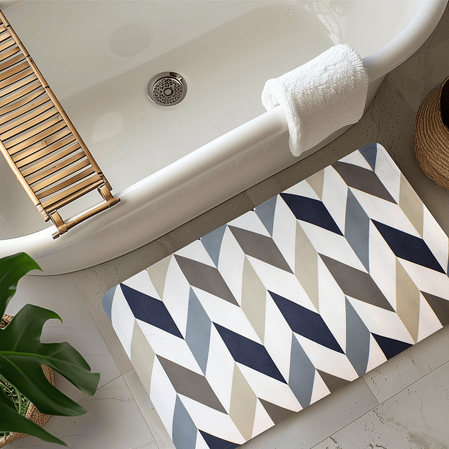 Alfombra de baño Nautica PVC antideslizante 39x69cm multicolor