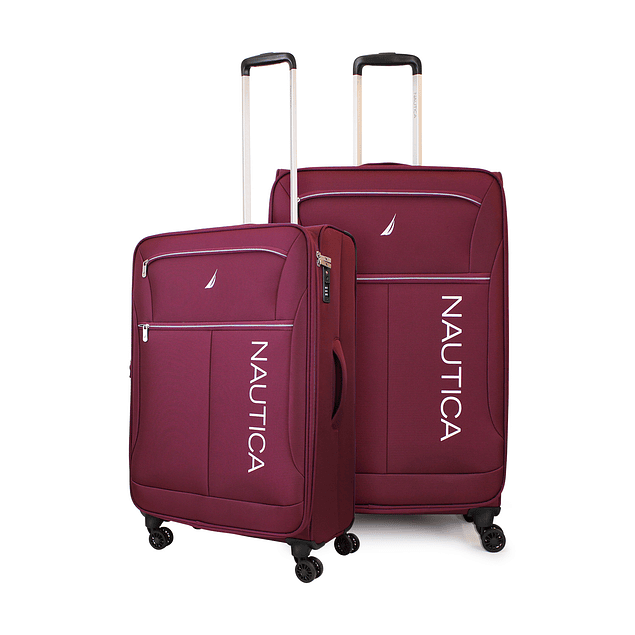 Pack 2 maletas de tela M+L Nautica Valencia 20k y 23k burdeo
