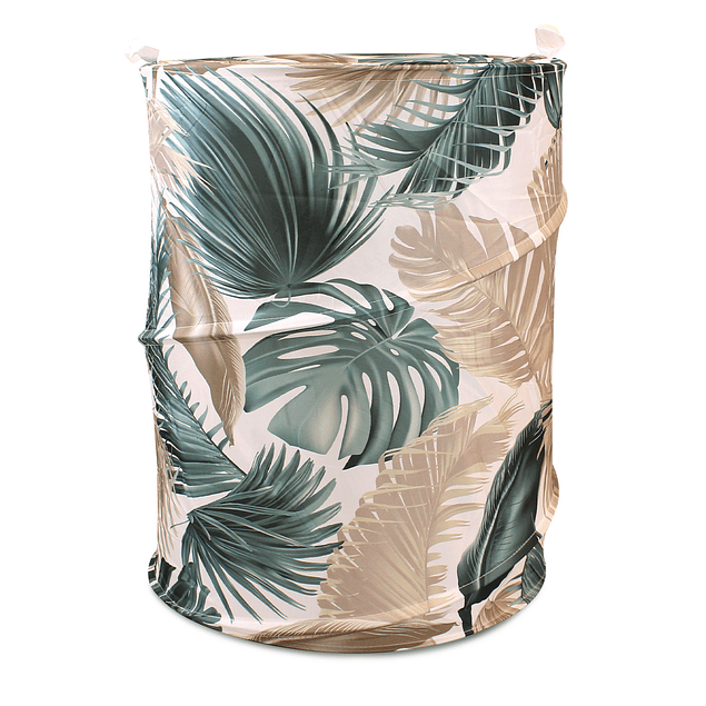 Cesto para ropa plegable Nautica 42x55cm hojas tropicales
