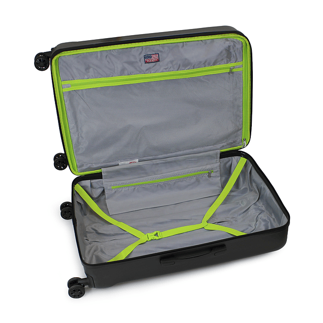 Maleta mediana Olympia 20kg negra-verde