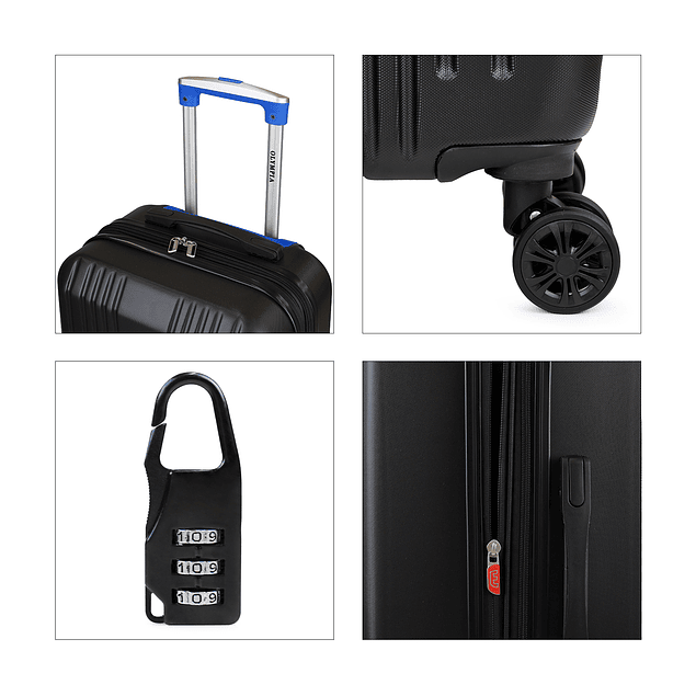 Pack 2 maletas S+L Olympia 10k y 23k negra-azul