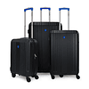 Set de 3 maletas S+M+L Olympia negro-azul
