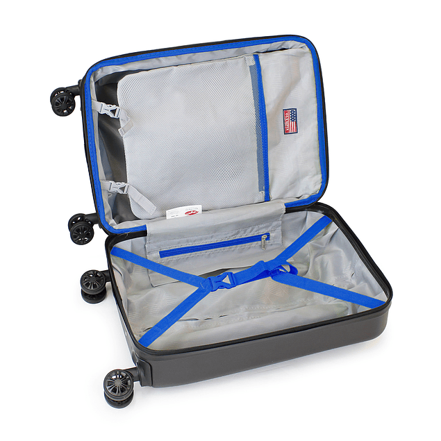 Maleta S de cabina Olympia 10kg negra-azul