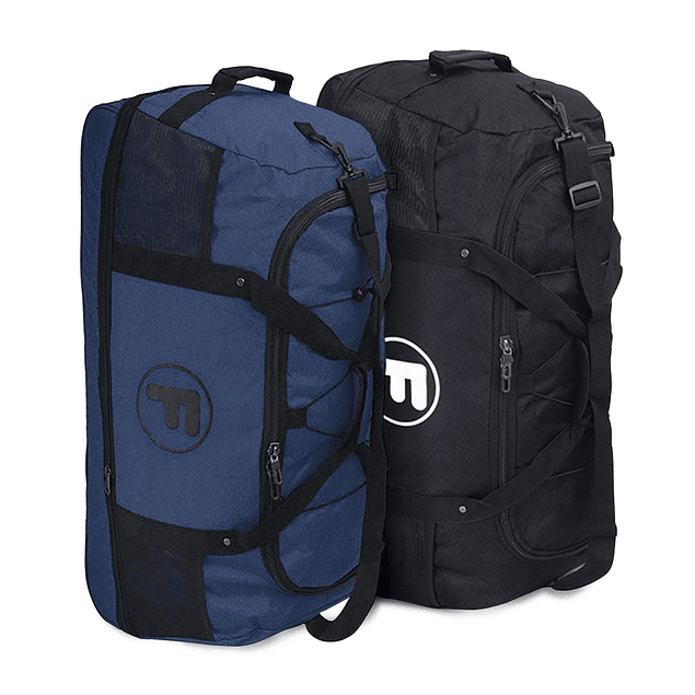 Pack 2 bolsos F Goliat XL enrollable 130lts negro y azul