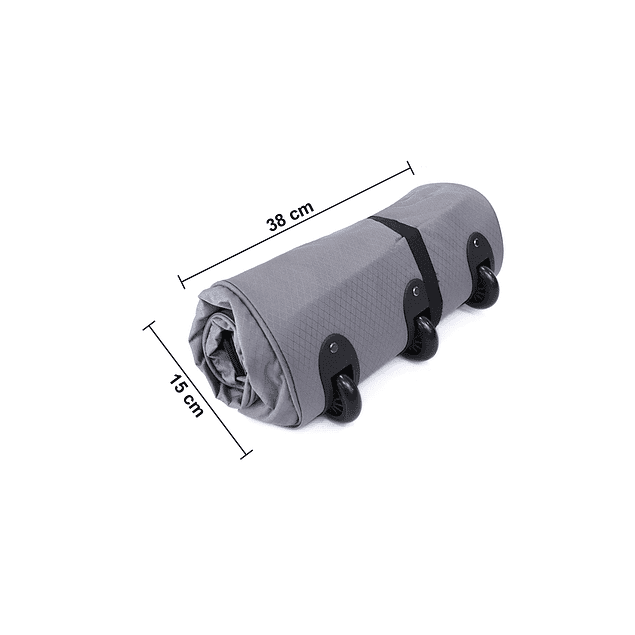 Pack 2 bolsos F Goliat XL enrollable 130lts negro y gris