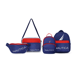 Pack Nautica mochila Parvus y Orión + banano Kappa + bolso Perseo azul