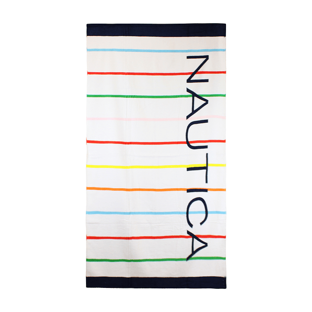Toalla de playa Nautica 100% Algodón 160x80 Lineas multicolores