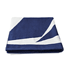 Toalla de playa Nautica 100% Algodón 160x80 blanco y azul marino