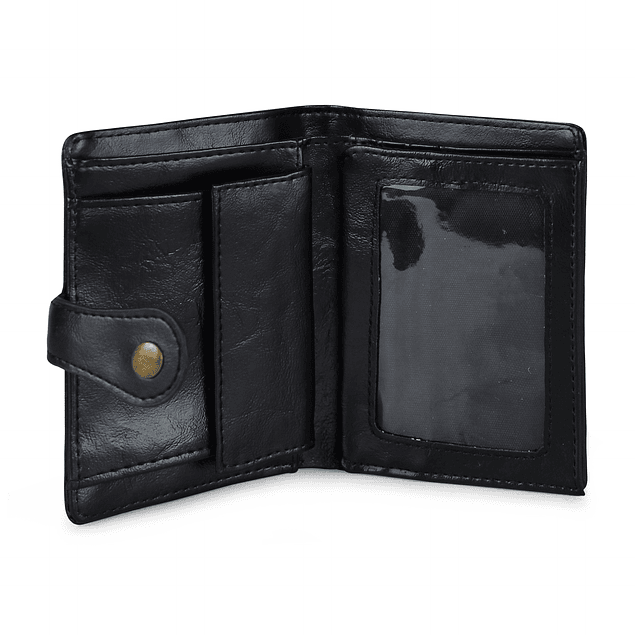 Billetera de mujer negra con tachas Kubayoff