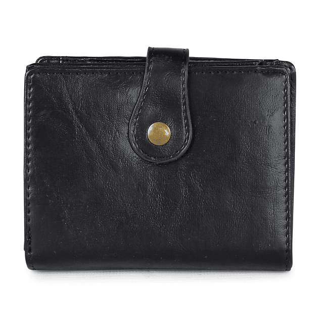 Billetera de mujer negra con tachas Kubayoff