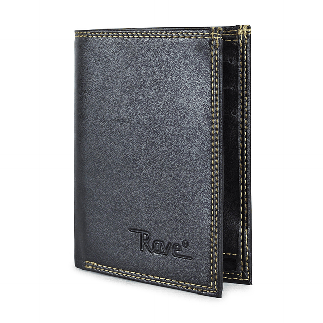 Billetera con monedero Rave negra Kubayoff
