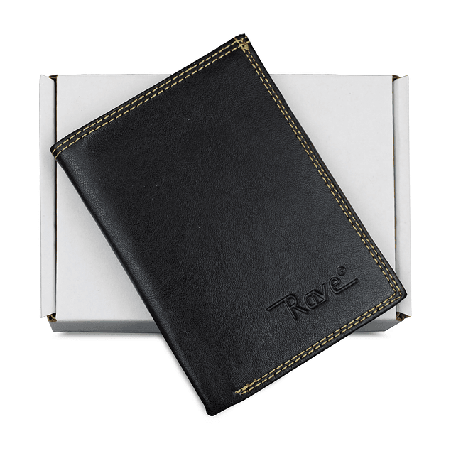 Billetera con monedero Rave negra Kubayoff