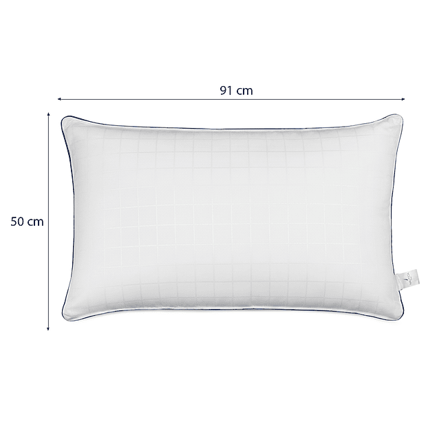 Almohada Nautica King 50x91cm Hipoalergénica - Suave