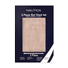 Juego de sábanas Nautica 4 piezas microfibra king café claro