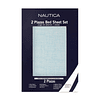 Juego de sábanas Nautica 4 piezas microfibra king tonos celeste
