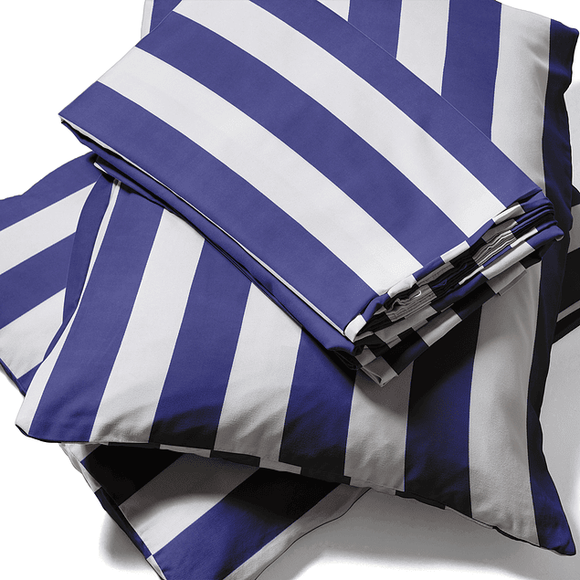 Juego de sábanas Nautica 4 piezas microfibra king diseño azul rey