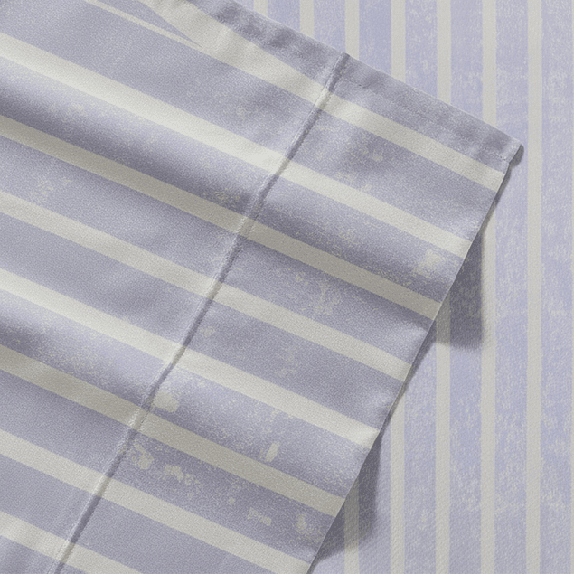 Juego de sábanas Nautica 4 piezas microfibra king lineas celeste