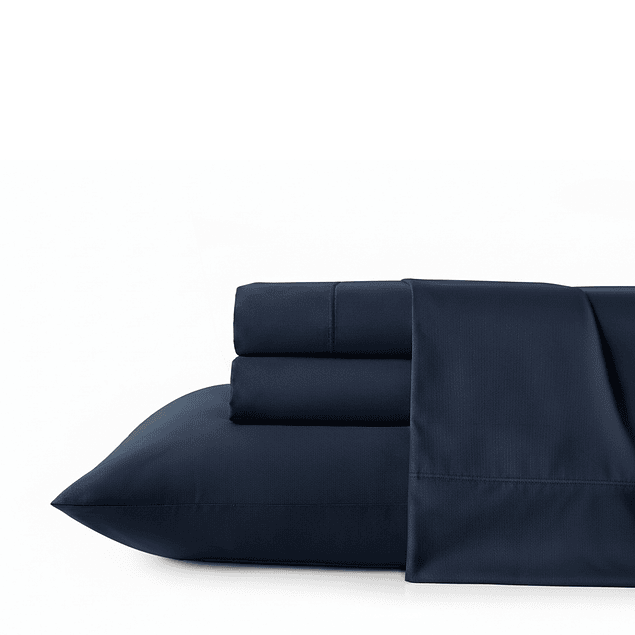 Juego de sábanas Nautica 4 piezas microfibra king azul marino