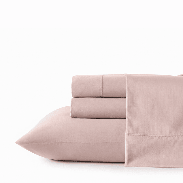 Juego de sábanas Nautica 4 piezas microfibra 2 plazas rosado