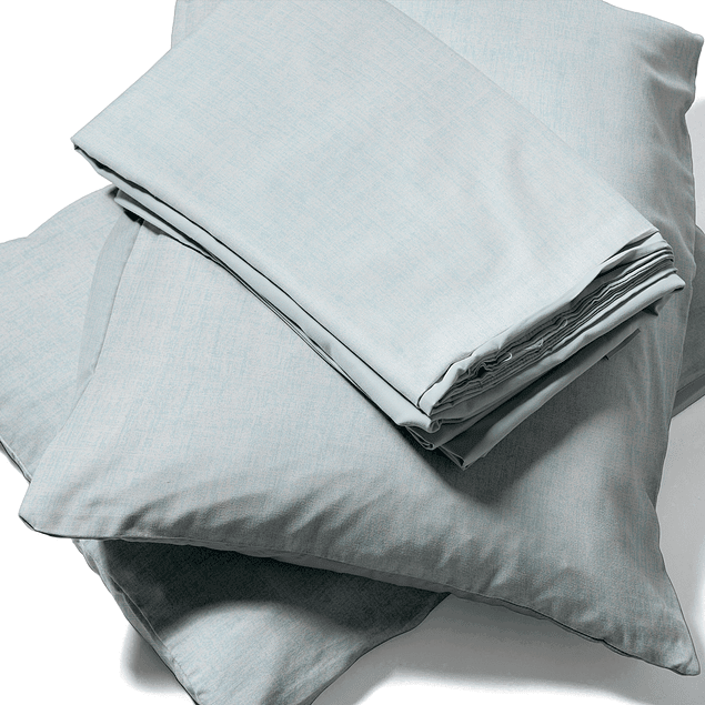 Juego de sábanas Nautica 4 piezas microfibra 2 plazas tonos celeste