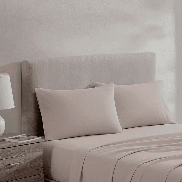 Juego de sábanas Nautica 4 piezas microfibra king café