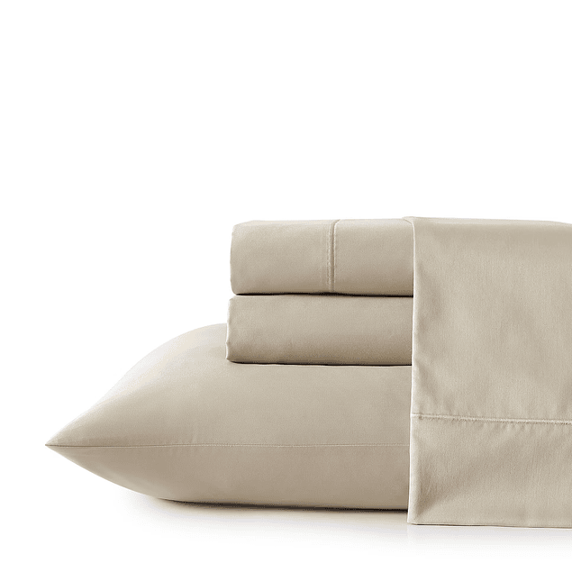 Juego de Sábanas Nautica 3piezas microfibra 1,5 Plazas beige