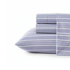 Juego de Sábanas Nautica 3piezas microfibra 1,5 Plazas lineas azules